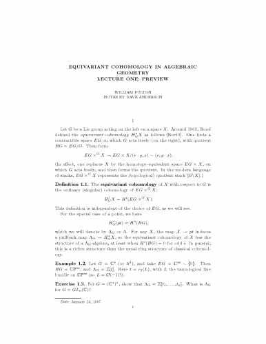 خرید و دانلود نسخه کامل کتاب Equivariant Cohomology in Algebraic Geometry