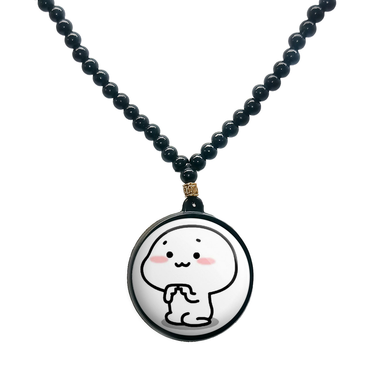 گردنبند پرمانه طرح استیکر کد pmd.7493 مدل دو طرفه