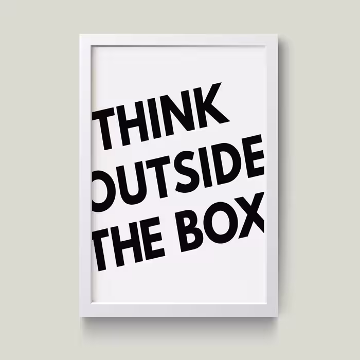 تابلو مدل انگیزشی Think out side the box کدS0643-w