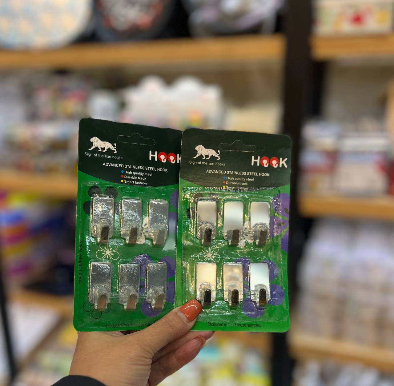 گیره چسبی 6 عددی استیل