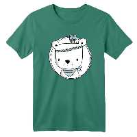 تی شرت آستین کوتاه بچگانه مدل خرس سرخپوست رنگ سبز سدری