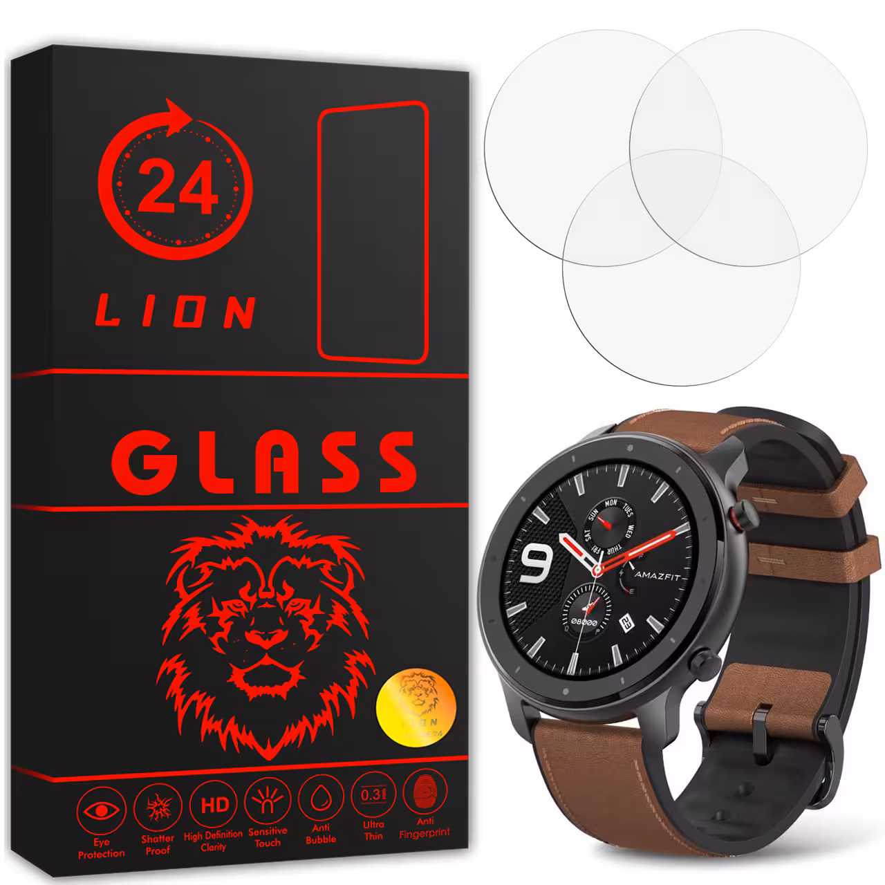 محافظ صفحه نمایش لاین مدل RB007 مناسب برای ساعت هوشمند شیائومی Smart Watch Amazfit GTR 47mm بسته سه عددی