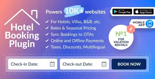 دانلود افزونه Hotel Booking برای وردپرس
