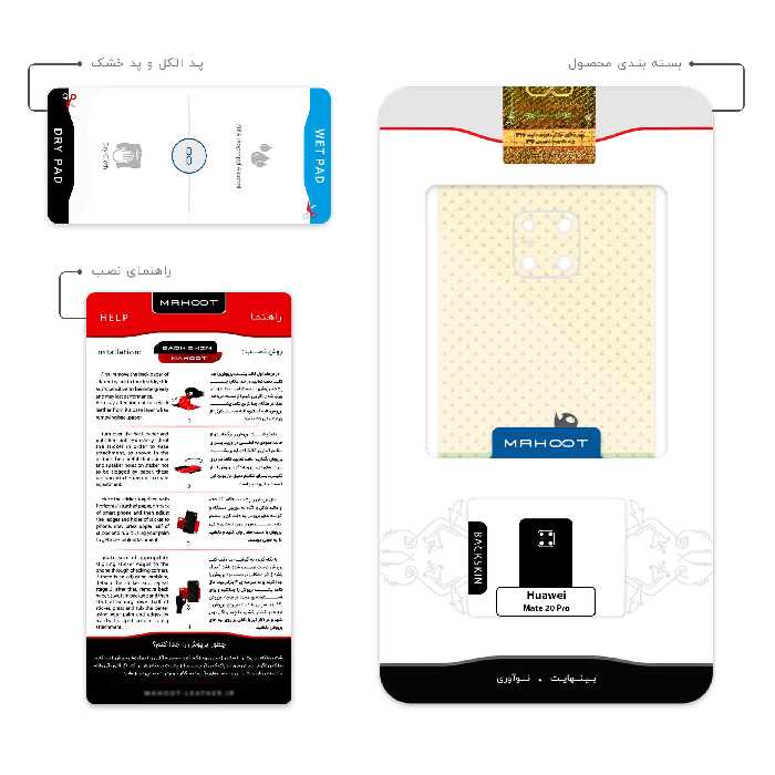 برچسب پوششی ماهوت مدل Minimal Internet Cat Icon مناسب برای گوشی موبایل هوآوی Mate 20 Pro