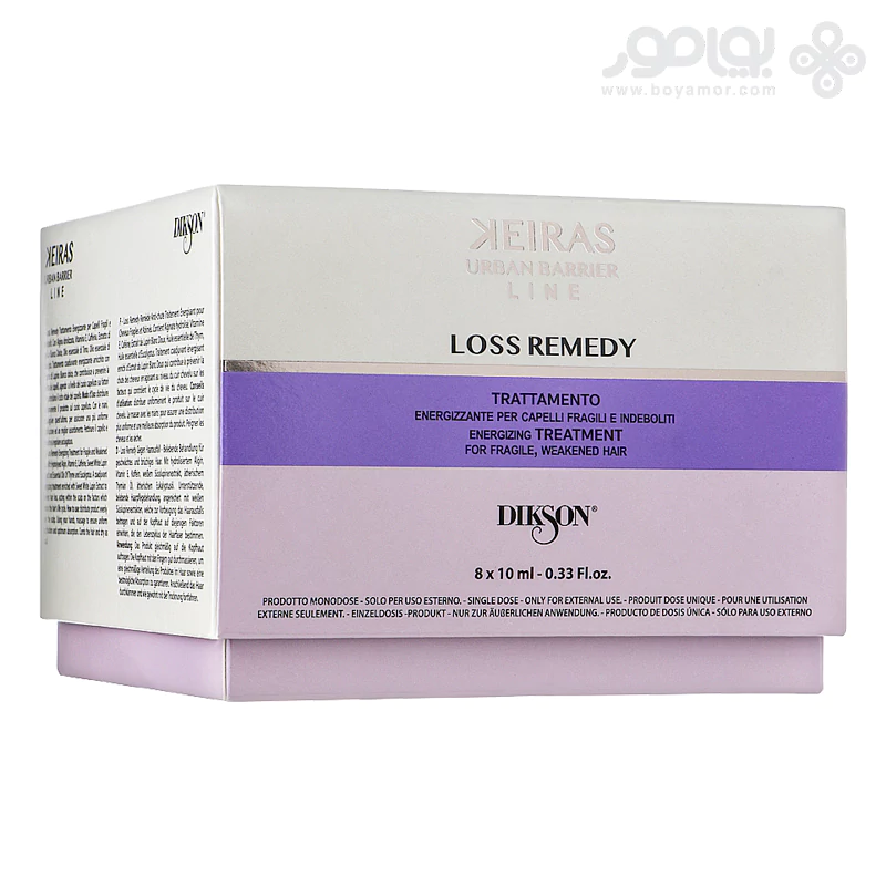 ویال ضد ریزش مو دیکسون کیراس مدل LOSS REMEDY بسته 8 عددی