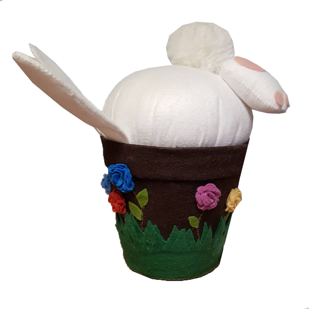 استند تزئینی طرح گلدان مدل خرگوش