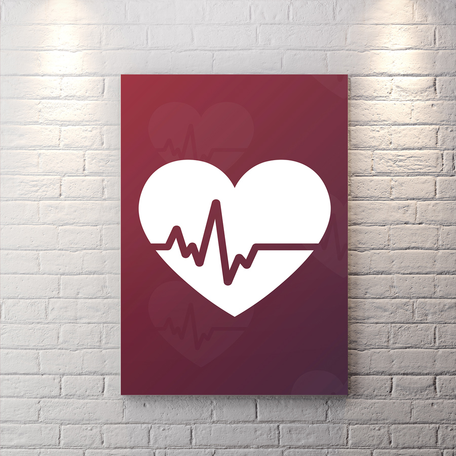 تابلو شاسی دکوراتیو برای مطب دکتر جراح قلب WAs-1272