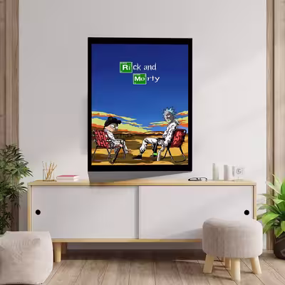 تابلو مدل Rick &amp; Morty کد F-1050