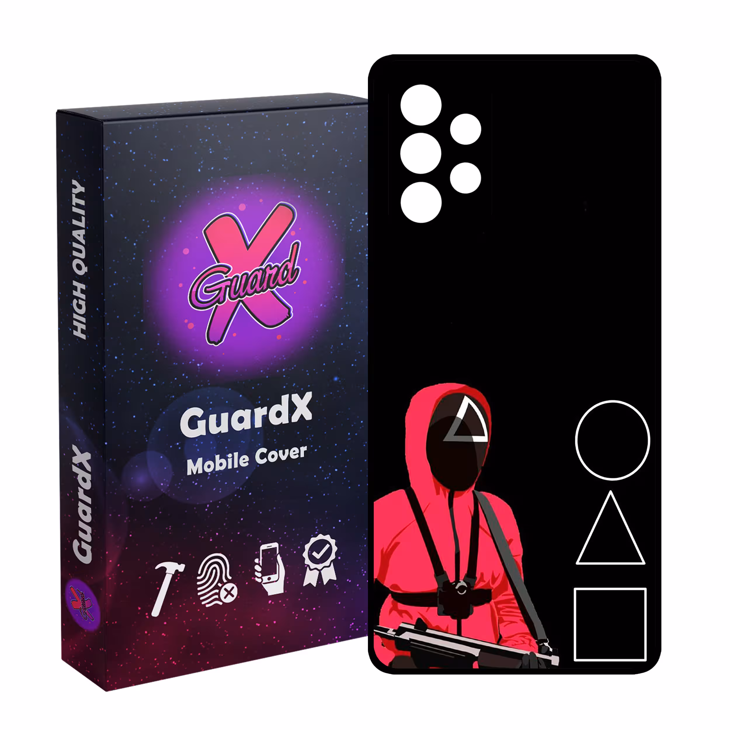 کاور گارد ایکس طرح Squid Game مدل Glass10410 مناسب برای گوشی موبایل سامسونگ Galaxy A32 4G