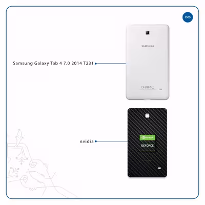 برچسب پوششی ماهوت مدل Nvidia Brand مناسب برای تبلت سامسونگ Galaxy Tab 4 7.0 2014 T231