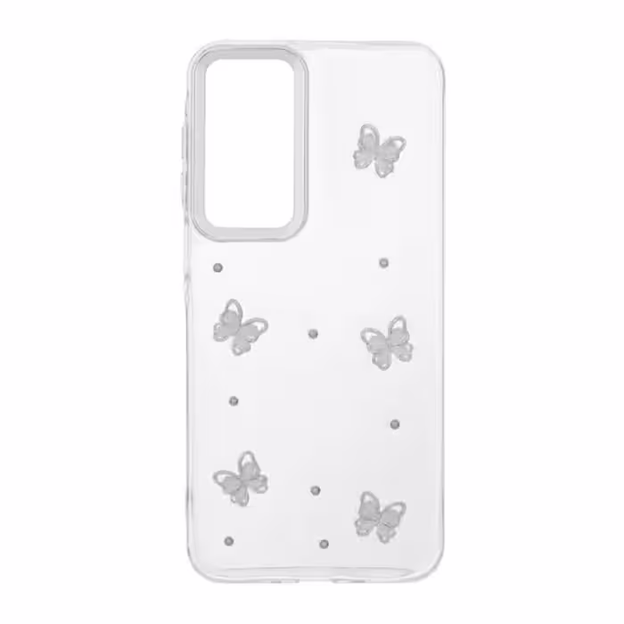 قاب گوشی موبایل رزین مدل Mini Butterfly طرح برجسته لنز سیلور