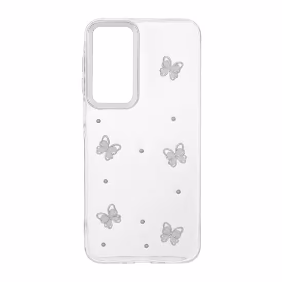 قاب گوشی موبایل رزین مدل Mini Butterfly طرح برجسته لنز سیلور