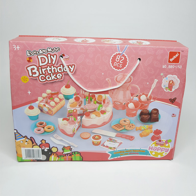اسباب بازی مدل ست کیک تولد کد 150 مجموعه 82 عددی