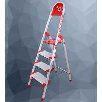 نردبان آلمینیوم 4 پله کاسپین(ارسال رایگان) (خرید مستقیم از پخش عمده)