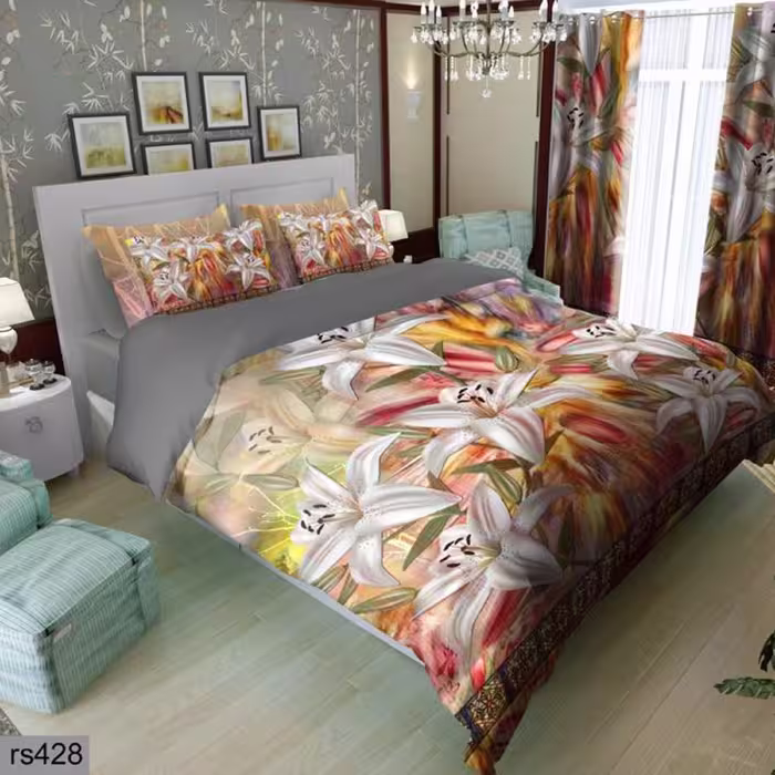 سرویس روتختی 1 نفره تنسل چاپی برندترک لند (Turk Land)  کد rs 428