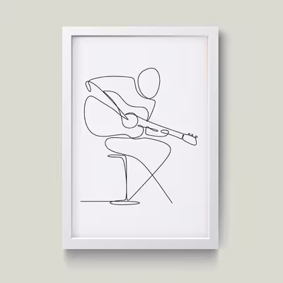 تابلو مدل گیتاریست Guitarist کد m2573-w