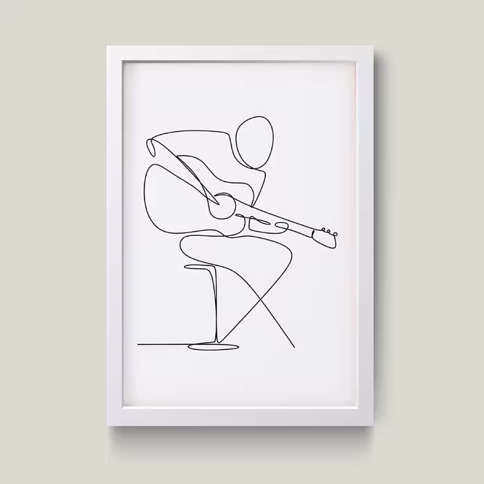 تابلو مدل گیتاریست Guitarist کد m2573-w