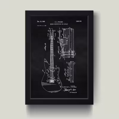 تابلو مدل Electric Guitar کدS1646-b