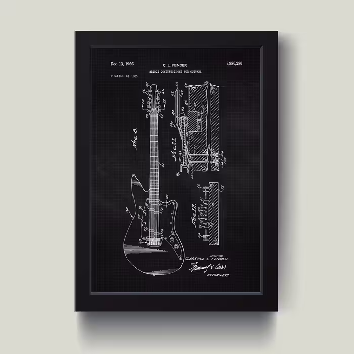 تابلو مدل Electric Guitar کدS1646-b