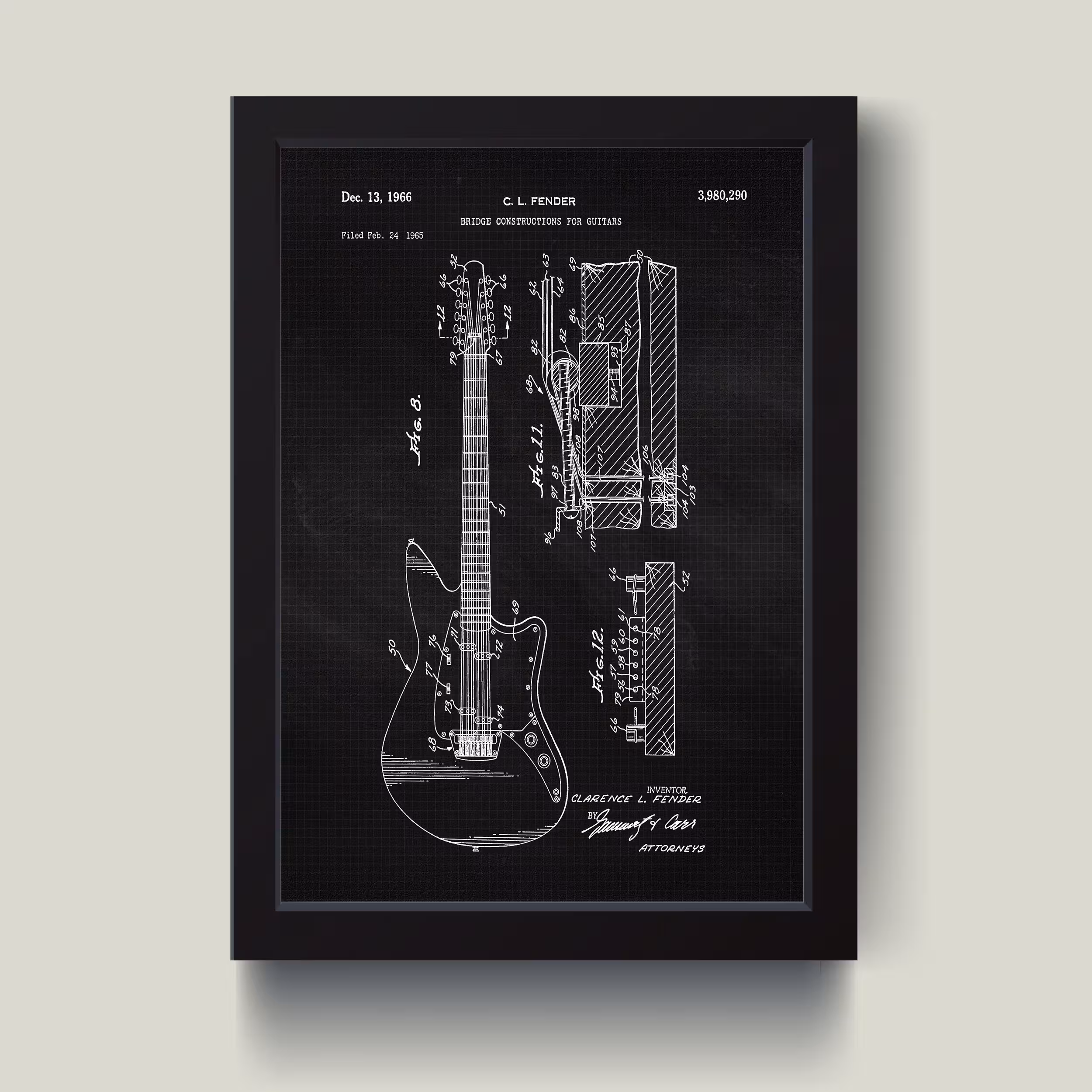 تابلو مدل Electric Guitar کدS1646-b