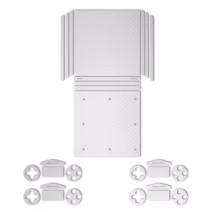 برچسب ماهوت مدلWhite Carbon-fiber Texture مناسب برای کنسول بازی PS4 Pro