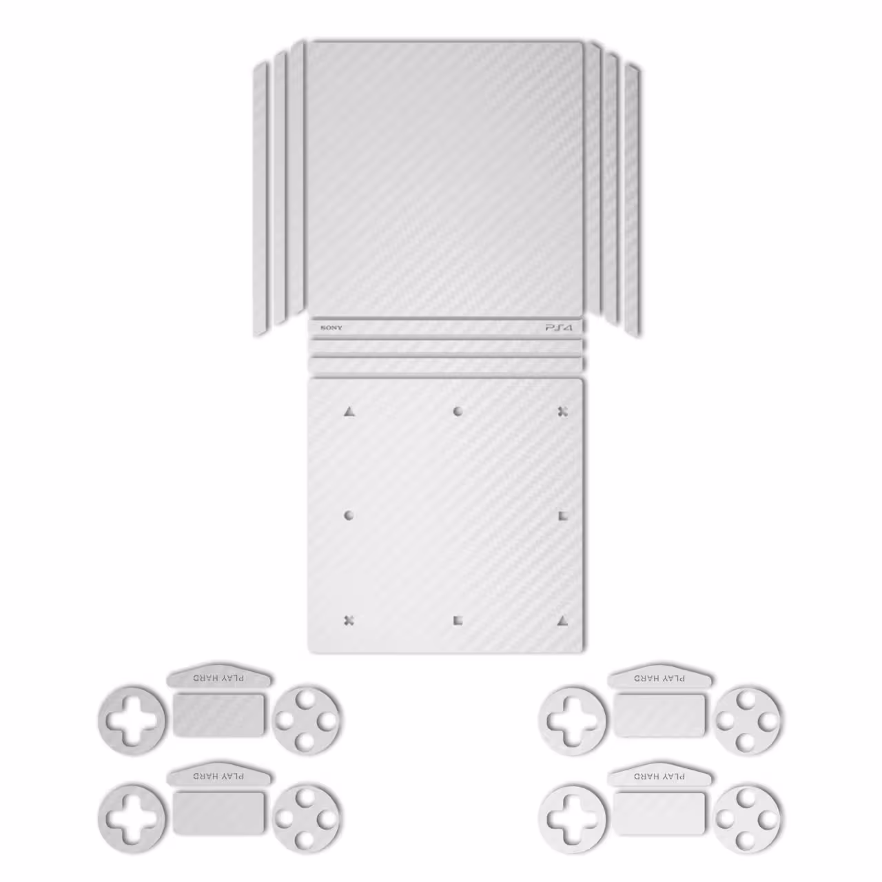 برچسب ماهوت مدلWhite Carbon-fiber Texture مناسب برای کنسول بازی PS4 Pro