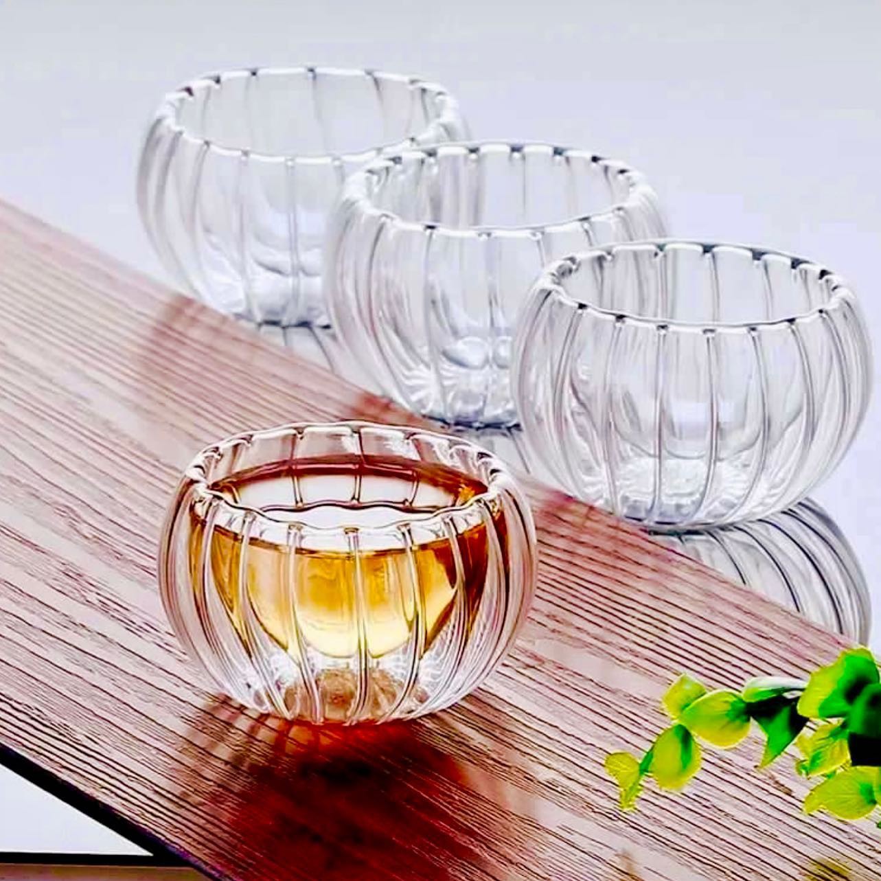 لیوان های دو جداره طرح کدو شات 50 میلی با جنس پیرکس آنتی شوک وارداتی