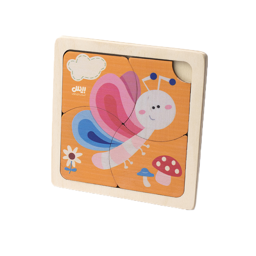 پازل 4 تکه بیس مدل پروانه