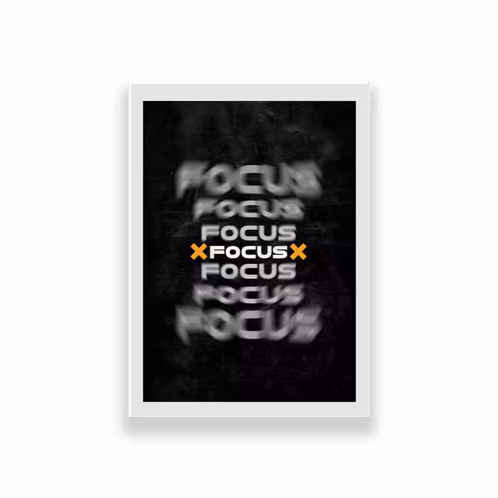 تابلو طرح انگیزشی تمرکز focus