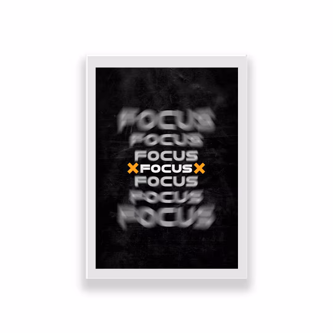 تابلو طرح انگیزشی تمرکز focus