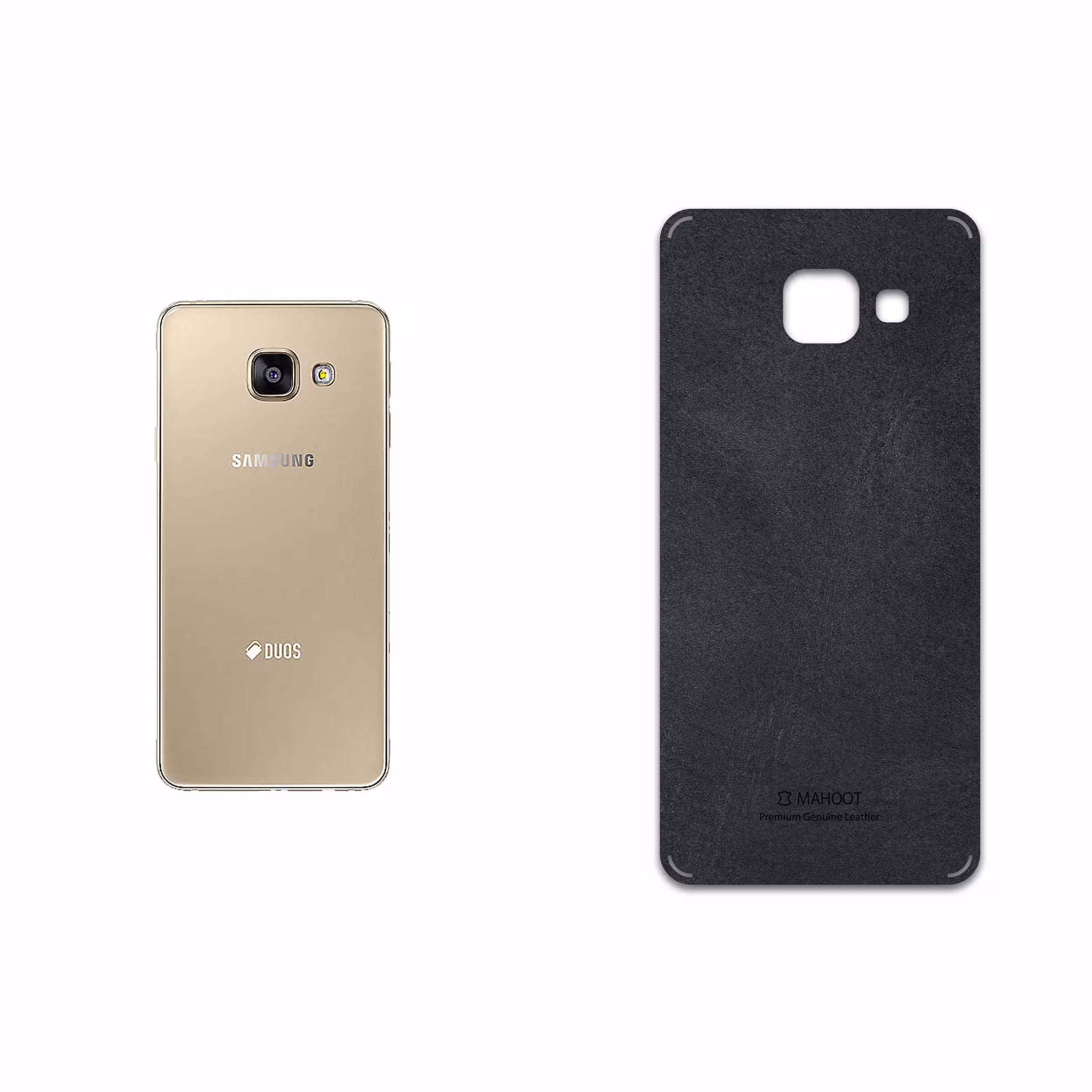 برچسب پوششی ماهوت مدل Graphite Buffalo Leather مناسب برای گوشی موبایل سامسونگ Galaxy A3 2016