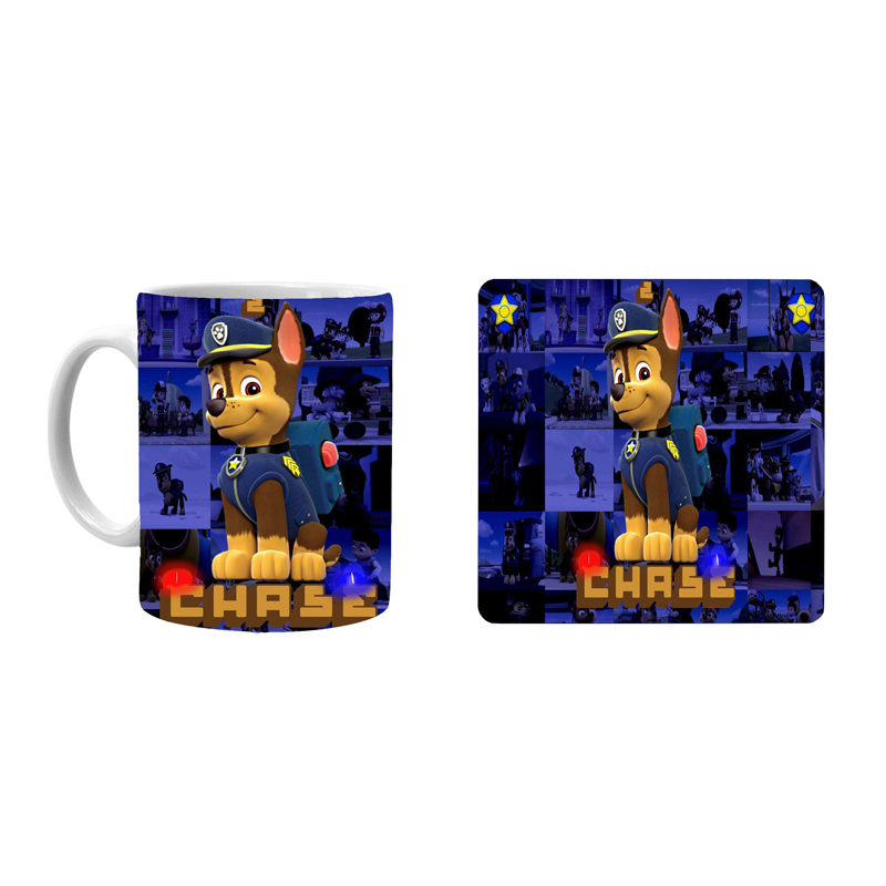 ماگ طرح سگ های نگهبان کد xw8 به همراه زیرلیوانی