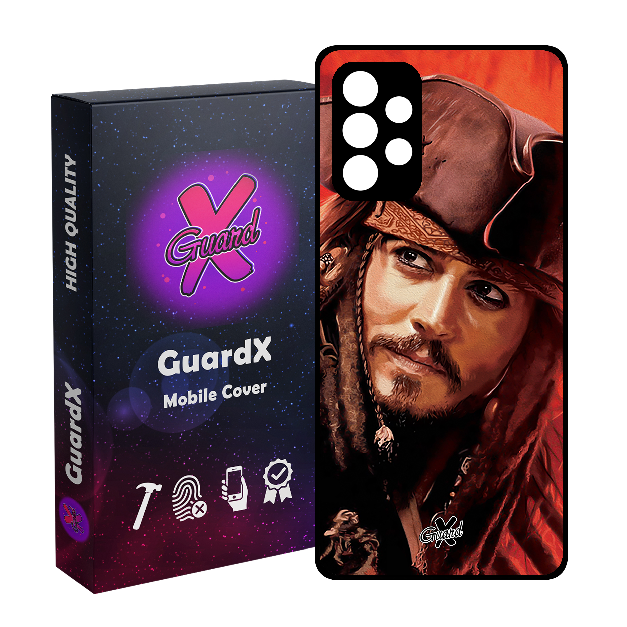 کاور گارد ایکس طرح Johnny Depp مدل Glass10205 مناسب برای گوشی موبایل سامسونگ Galaxy A52