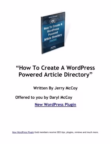 خرید و دانلود نسخه کامل کتاب How to create a WordPress powered article directory