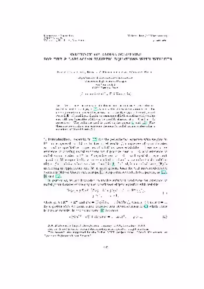 خرید و دانلود نسخه کامل کتاب Existence of radial solutions for the p-laplacian elliptic equations with weights