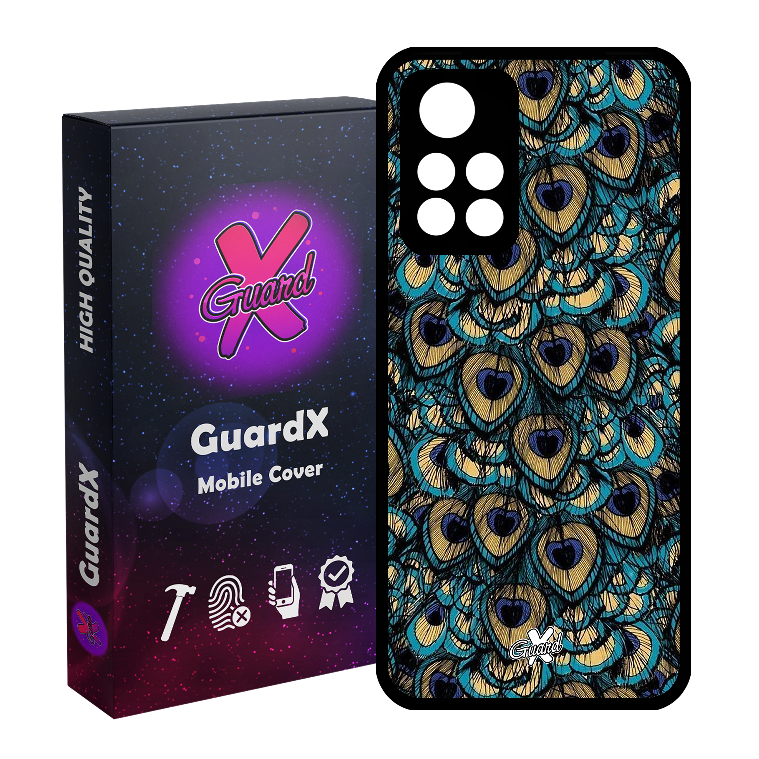 کاور گارد ایکس طرح Peacock مدل Glass10092 مناسب برای گوشی موبایل شیائومی Poco M4 Pro 5G/Redmi Note 11T 5G/Redmi Note 11S 5G