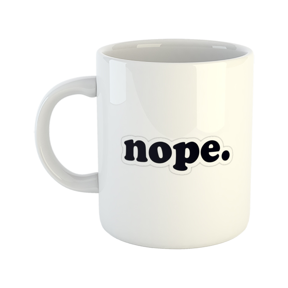 ماگ طرح نوشته مدل NOPE