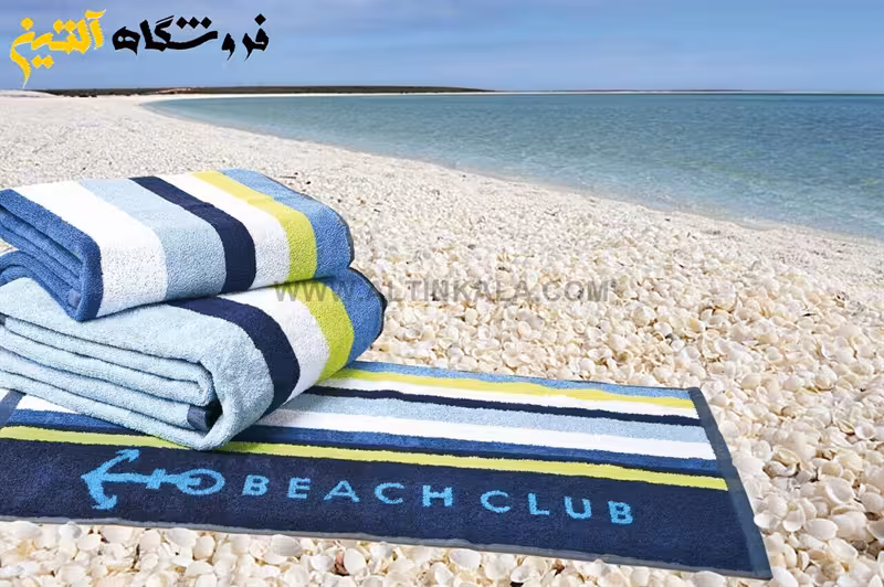 حوله دستی برق لامع مدل بیچ کلاب 40×80