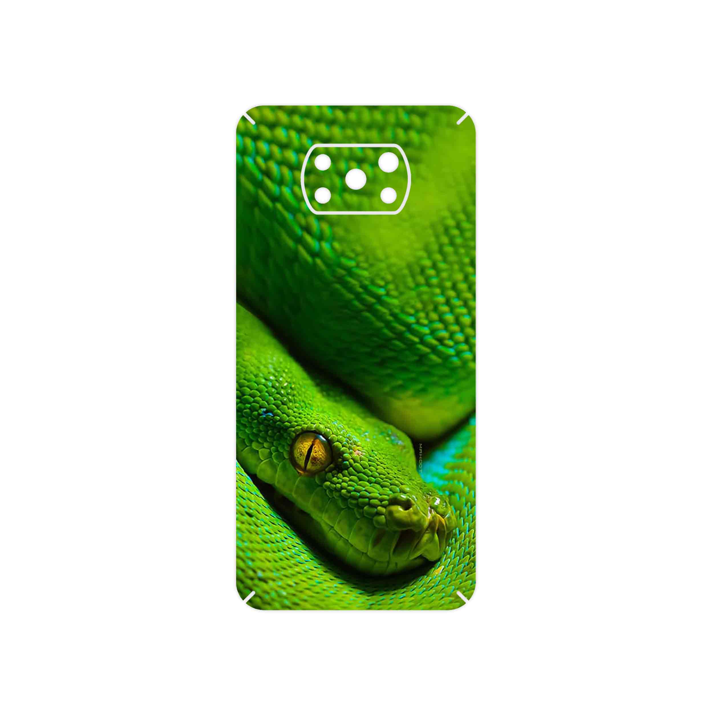 برچسب پوششی ماهوت مدل Snake مناسب برای گوشی موبایل شیائومی Poco X3 NFC