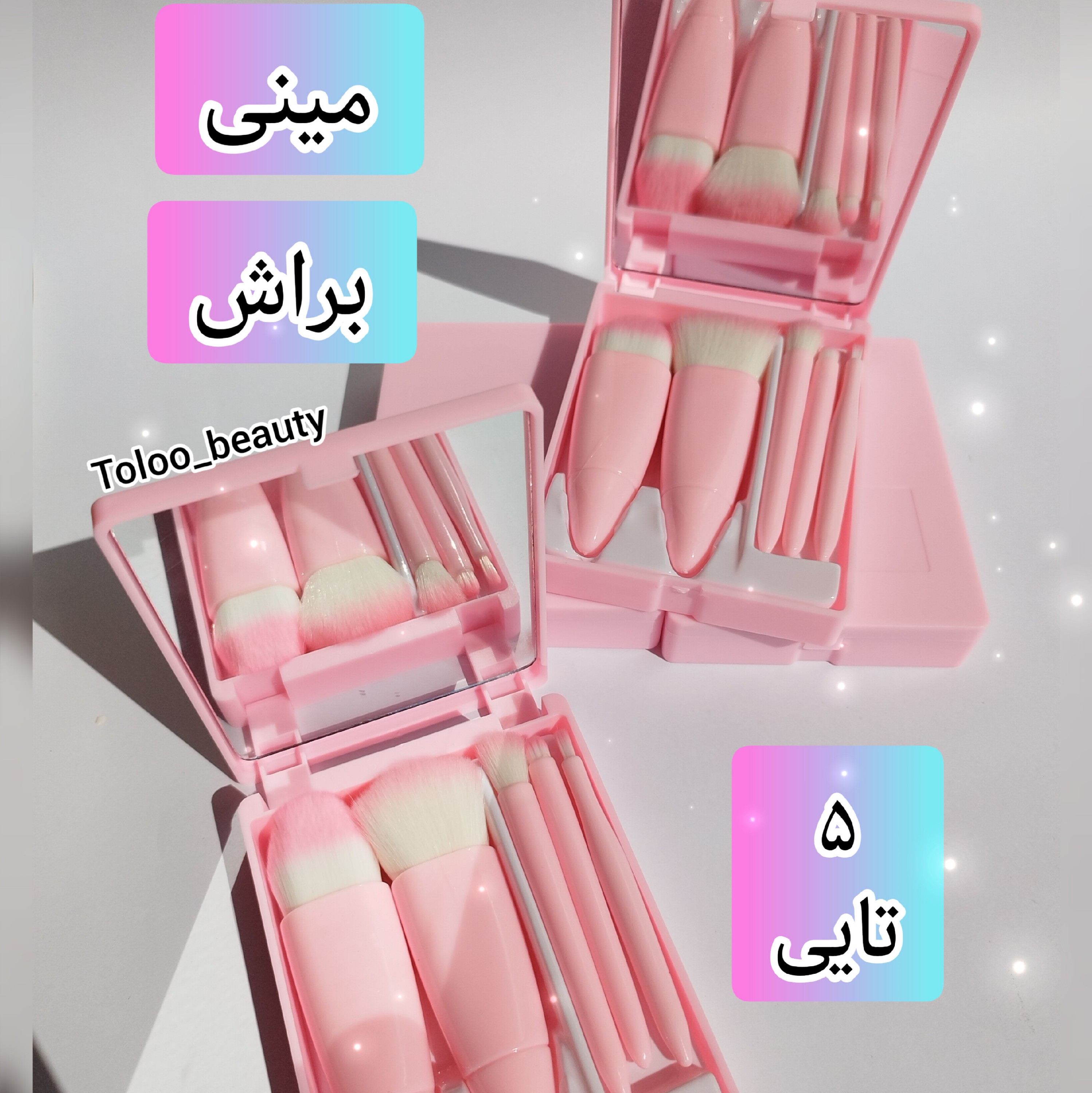 ست 5تایی مینی براش جعبه دارمناسب برای داخل کیف وزن 50