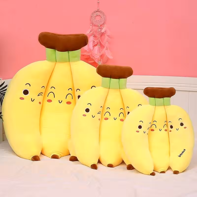 عروسک طرح دسته موز ارتفاع30 cm-عروسک بافتنی-عروسک دخترانه و پسرانه -عروسک سرگرمی