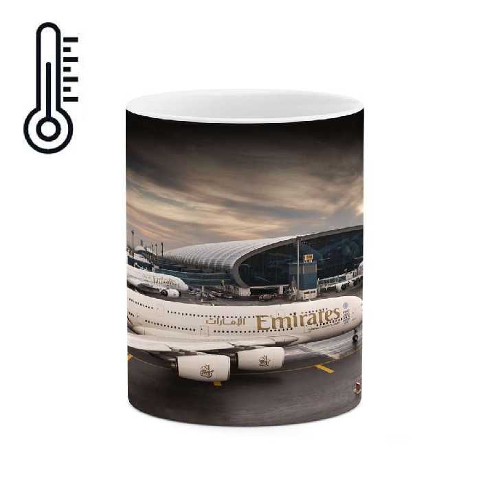 ماگ حرارتی کاکتی طرح هواپیما مدل mgh15716