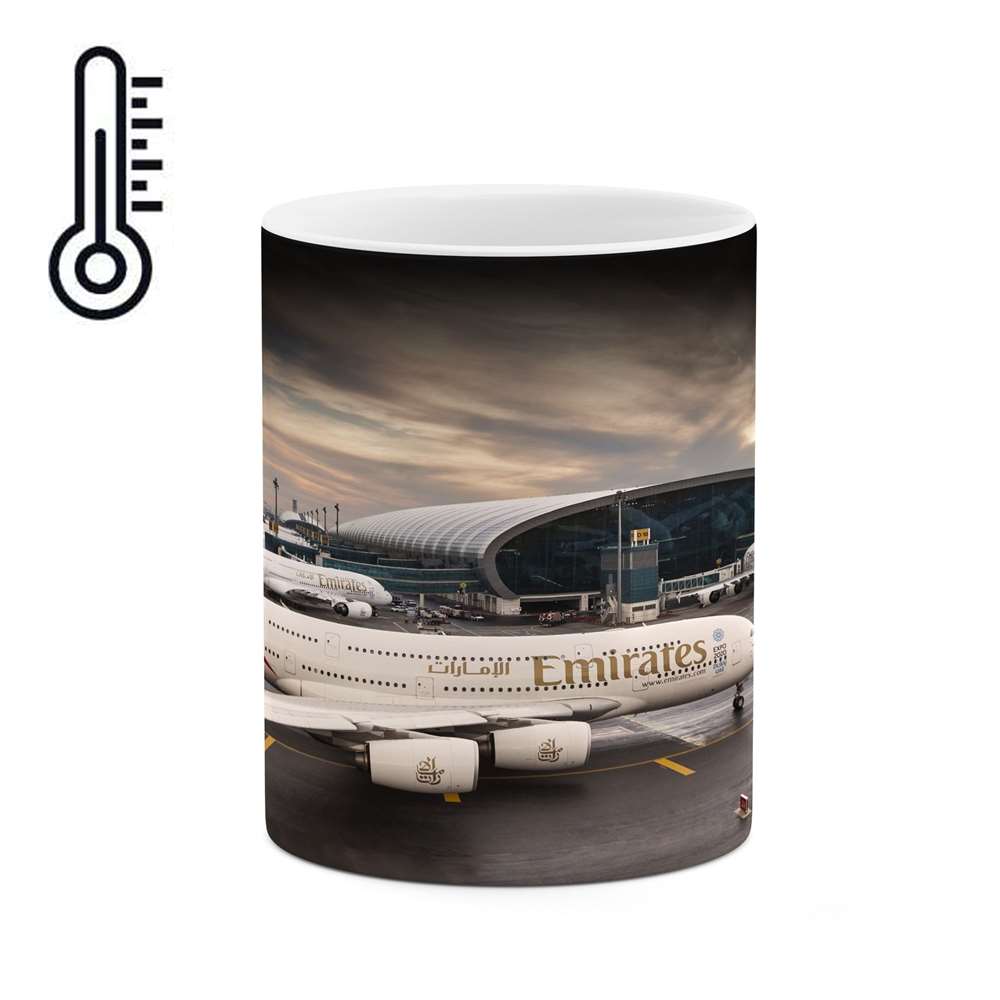 ماگ حرارتی کاکتی طرح هواپیما مدل mgh15716