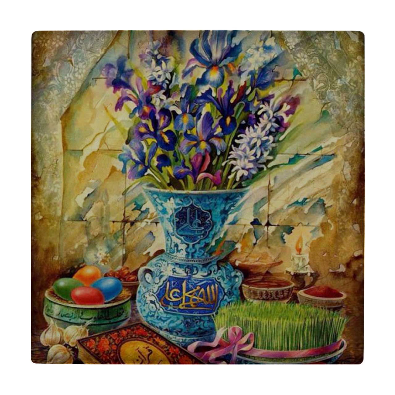  کاشی طرح سفره هفت سین کد wk1406