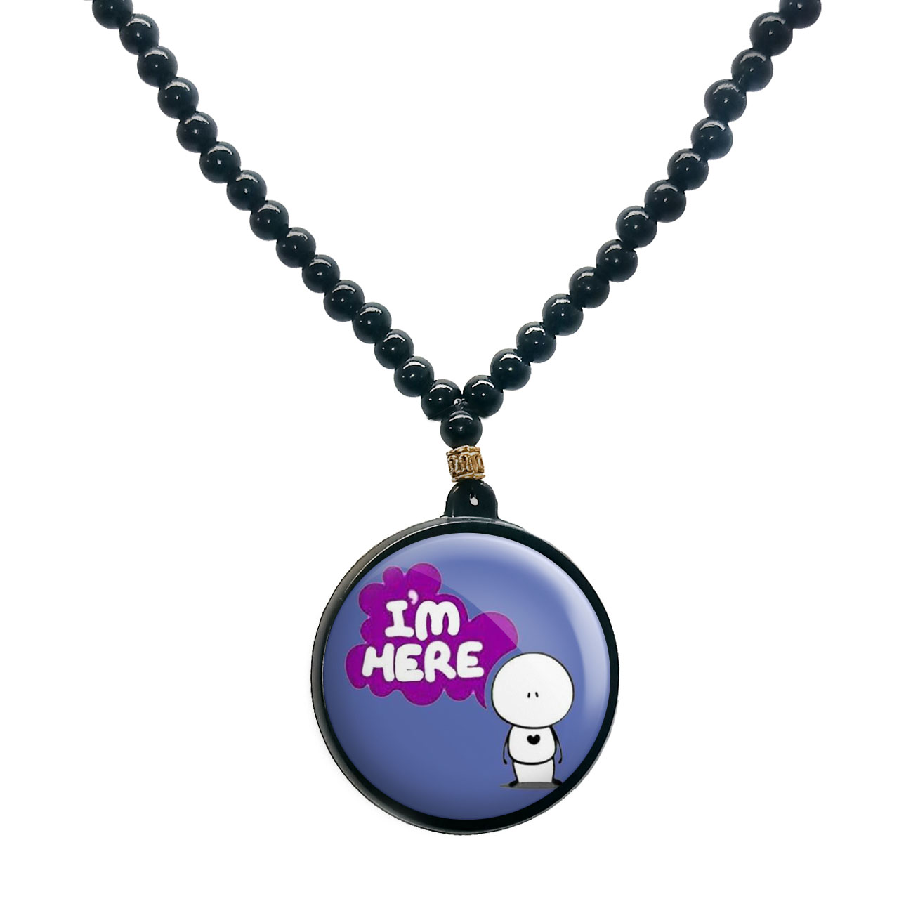 گردنبند پرمانه طرح عاشقانه کد pmd.5516 مدل دو طرفه