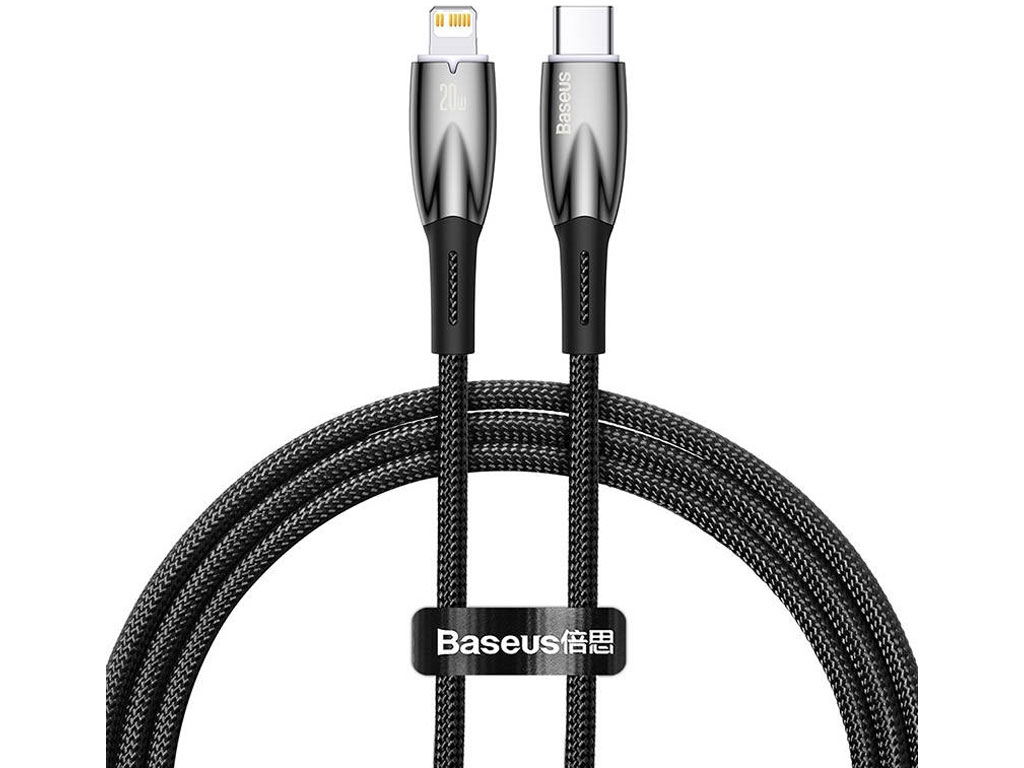کابل تایپ سی به لایتنینگ 20 وات یک متری بیسوس Baseus Glimmer PD Fast Charging Data Cable CADH000001