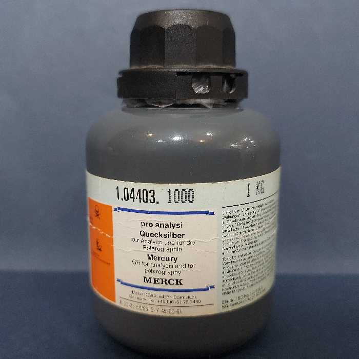 جیوه نقره ای 100 گرمی مرک آلمانی ویژه آزمایشگاه 
