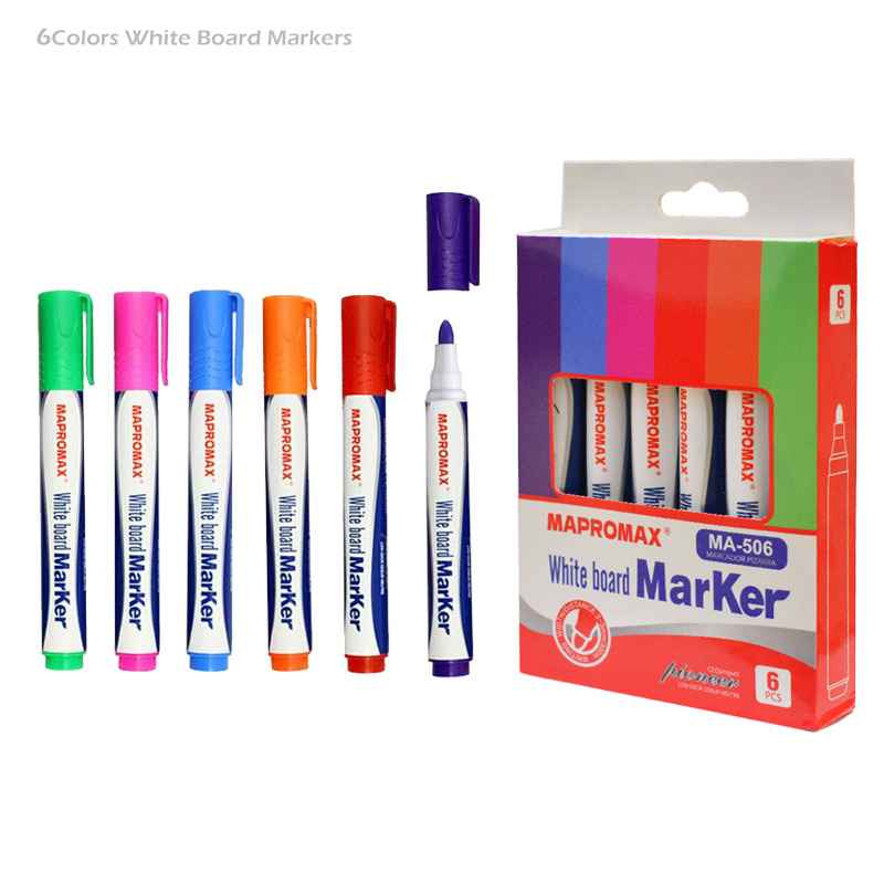 ماژیک وایت برد رنگی بسته 6 عددی