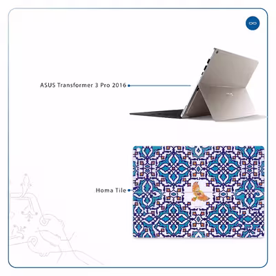 برچسب پوششی ماهوت مدل Homa Tile مناسب برای تبلت ایسوس Transformer 3 Pro 2016