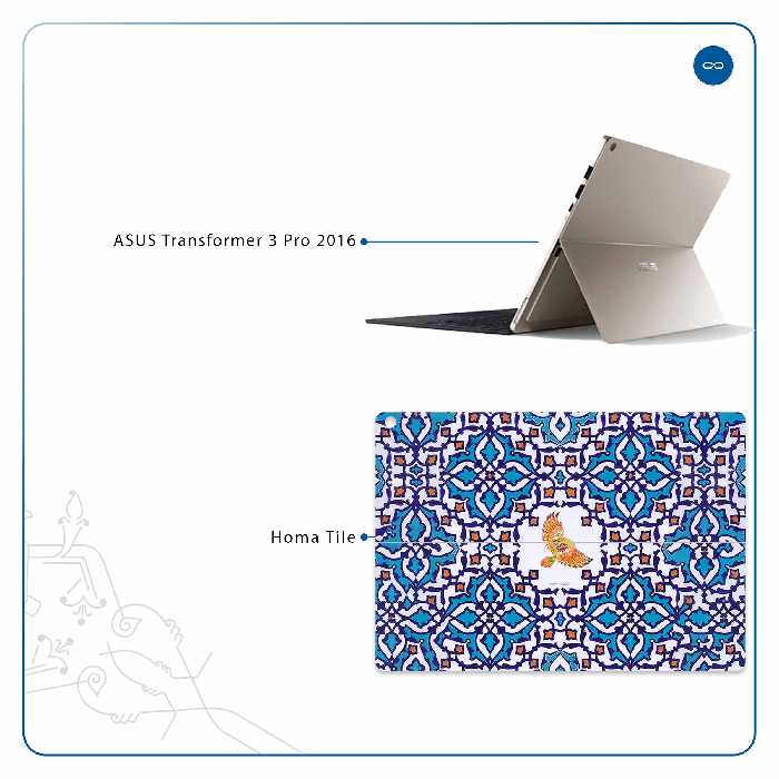 برچسب پوششی ماهوت مدل Homa Tile مناسب برای تبلت ایسوس Transformer 3 Pro 2016